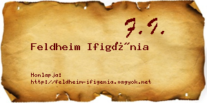 Feldheim Ifigénia névjegykártya